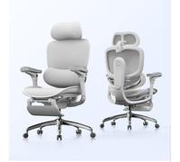 SIHOO Doro C300 Pro V2 Chaise Bureau Ergonomique, Soutien Adaptatif, Gris | Accoudoirs 8D, Maille Respirante, Inclinaison à 135°, Dossier Haut, Avec Repose-Pieds, Pour de Longues Sessions de Travail