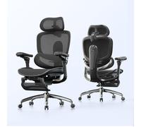 SIHOO Doro C300 Pro V2 Chaise Bureau Ergonomique, Soutien Adaptatif, Noir | Accoudoirs 8D, Maille Respirante, Inclinaison à 135°, Dossier Haut, Avec Repose-Pieds, Pour de Longues Sessions de Travail