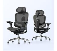 SIHOO Doro C300 Pro V2 Chaise de Bureau, Soutien Adaptatif Complet, Noir | Accoudoirs 8D, Maille Respirante, Inclinaison à 135°, Dossier Haut, Pour de Longues Sessions de Travail