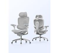 SIHOO Doro C300 V2 Fauteuil de Bureau Ergonomique avec Double Support Lombaire Dynamique et Accoudoirs 6D Coordonnés - Réglable pour Home Office et Gaming, Gris