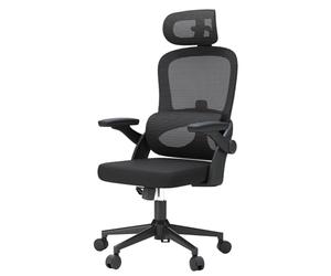 SIHOO M102C Chaise de Bureau, Chaise Ergonomique Fauteuil de Bureau Dossier Haut, Chaise de Bureau Grande et Haute avec accoudoirs rabattables, Soutien Lombaire réglable, Chaise avec appuie-tête，Noir