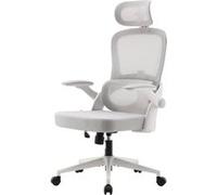SIHOO M102C Fauteuil de Bureau Ergonomique Dossier Haut,Grande et Haute avec accoudoirs rabattables, Soutien Lombaire réglable, Chaise avec appuie-tête，Blanc Blanc