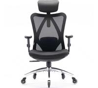 SIHOO M18 4-Point Support (Head/Back/Lumbar/Arms) - Breathable Mesh - Adj. Headrest & Lumbar - 150kg - BIFMA - Office/Home/Gaming- Noir