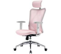 SIHOO M18 Chaise de bureau ergonomique avec appui-tête et lombaire réglables pivotante à haut dossier - Rose Morandi