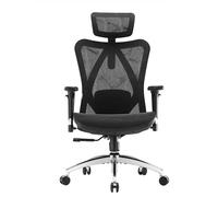 SIHOO M57 Chaise ergonomique - Accoudoirs 3D & support lombaire réglable - Mesh haute qualité - 150 kg max - Réglable en hauteur (8 cm) - 3 inclinaisons (110°/116°/126°) - Certifié SGS/BIFMA - Noir