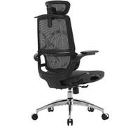 SIHOO M59AS Fauteuil de Bureau Ergonomique, avec Accoudoirs 3D Relevables, Double Dossier, Maille, Soutien Lombaire Dynamique, Noir Noir