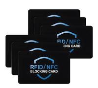 SiHuiTu Lot de 4 cartes de blocage RFID, protection de carte de crédit de débit, bloqueur NFC antivol sans contact, protection ultime des cartes bancaires blindées pour portefeuilles, protection