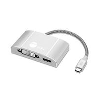 Siig Adaptateur vidéo USB-C vers 3 en 1 avec Chargement PD - DVI/HDMI/VGA - Adaptateur de câble vidéo