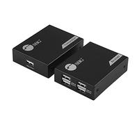 SIIG Rallonge USB 2.0 à 4 ports, 150 m sur câble Cat6/7, câble Cat5e jusqu'à 100,6 m, Plug and Play, transfert haute vitesse, pour PC, surveillance, vidéoconférence, jeux (JU-EX0411-S1)