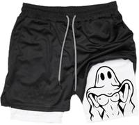 Siirigo Short pour homme, vêtements Siirigo, short d'entraînement Siirigo, short de course à pied à séchage rapide avec doublure, short double couche, short de sport Siirigo, Noir-a, XXL
