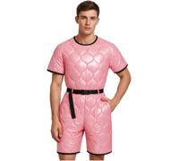 SiiRoh Homme Combinaison Adaptative Body Protection Incontinence Lavable | Avec Ceinture,Manche Courte,Poche Latérale,Anniversaire,Hôpital,Cadeau De Saint-Valentin,Voyager Un Sac À Dos,Décontracté