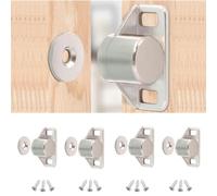 siismi Liquidation！4 Pièces Loquets Magnétiques pour Placard de Cuisine ou Penderie (Argent)