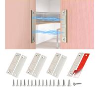 siismi Liquidation！4 Pièces Ultra Mince Aimant Loqueteaux Magnétiques, Deux Aimants Puissant Aimant Plat pour Meuble, Porte, Porte Placard, Tiroir