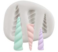 Sijiangmold Corne de licorne, moule en silicone pour fondant, style baroque, fioritures, cadre pour cupcake, décoration de gâteaux, bonbons, chocolat, caoutchouc, pâte polymère