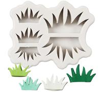 Sijiangmold Moules en silicone à base d'herbe verte pour décoration de gâteau, chocolat, cupcake, bonbons, argile polymère, pâte à fleurs