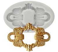 Sijiangmold Moules vintage en silicone avec boucle de ceinture pour décoration de gâteau, chocolat, cupcakes, bonbons, pâte à gomme polymère