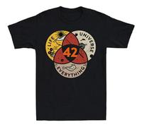 SIJINIRO T-Shirt à Manches Courtes The Best 42 The Answer Toife The Universe and Everythingen'S T-Shirt, Noir, XXL
