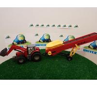 SIK1996 - MASSEY-FERGUSON 8980 + chargeur + tapis élévateur - Siku - 1/50