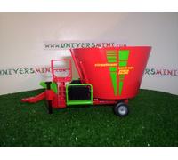Siku Mélangeuse 2450 – 1:32, Métal/Plastique, Pièces mobiles, Compatible attelage SIKU, Rouge
