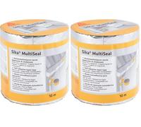 SIKA - Bande d'étanchéité autocollante pour la réparation de toiture/gouttière Multiseal Aluminium - Multisupports - Résistant aux UV/Déchirure - Pose facile - Peut-être peint - 150mm x 10m (Lot de 2)