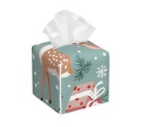 Sika Boîte à mouchoirs carrée en cuir synthétique pour cuisine, salle de bain, chambre à coucher, coiffeuse, comptoir, table de nuit