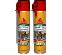 SIKA Boom 138 Portes & Fenêtres, Mousse expansive Spécial Menuiseries et Sous-Toiture : Expansion Compensée 18L, réutilisable, usage tête en bas, isolation et calfeutrage, multi-supports 500ml, Blanc