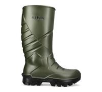 SIKA Bottes de sécurité unisexes en caoutchouc - Bottes de travail imperméables en polyuréthane avec doublure thermique - Semelle antidérapante avec poignée échelle - Bottes de sécurité isolées contre