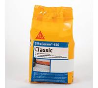 Sika Ceram-650 Classic, beige, joint minéral porcelaine, coulis de ciment coloré pour remplissage de joints de 1 à 6 mm dans les murs et sols intérieurs et extérieurs, 5 kg