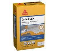 SIKA - Colle à carrelage à double consistance sans poussières - SikaCeram 200 FLEX Blanc - Tous types de carreaux (3600cm² max) - Murs et Sols - Intérieur et Extérieur - 5kg