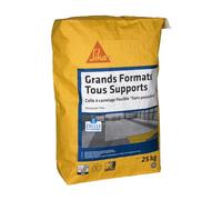 SIKA - Colle à carrelage à double consistance sans poussières - SikaCeram 200 FLEX Gris - Tous types de carreaux (3600cm² max) - Murs et Sols - Intérieur et Extérieur - 25kg