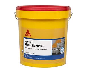 SIKA - Colle à carrelage en pâte - Murs et Sols Intérieur - (D2-ET) - SikaCeram Cuisine et Bain Spécial Pièces Humides Blanc - Maintien Immédiat - 25kg