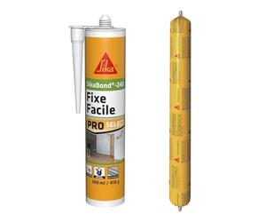 SIKA - Colle acrylique pour l'agencement intérieur - Replace clou & vis - Blanc - 290ml + Colle parquet en cordon ou sous-couche - Améliore l'isolation acoustique - Marron - 600ml