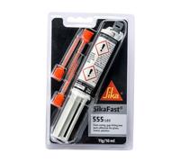 SIKA Colle de construction - SikaFast 555 L03 Noir - Idéal pour métaux, plastiques, verre et bois - Durcissement rapide - 10 ml