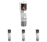 SIKA - Colle-mastic - Sikaflex 522 Blanc - Jointoiement de caravanes et camping-cars - Résistant aux UV - Intérieur et extérieur - 300ml (Lot de 4)