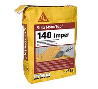 SIKA - Enduit d'imperméabilisation - Sika Monotop 140 Imper - Gris - 25kg | Mortier pour piscines et des murs - Intérieur et Extérieur - Application manuelle ou par projection - Epaisseur jusqu'à 30mm