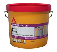 SIKA - Enduit polyvalent en pâte - SikaWall-380 LH bleu clair - Rebouchage, lissage, collage de bande à joint - Pièce humide - Prêt à l’emploi - 5 kg