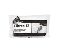 SIKA - Fibres synthétiques 12mm pour micro-bétons et bétons - SikaCem Fibres 12 Blanc - Limite la fissuration - Augmente l'imperméabilité et la résistance aux chocs - Prêt à l'emploi - 600g