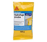 SIKA - Hydrofuge en poudre pour mortier - SikaCem Beige - Imperméabilisation des murs et façades - Diminue le retrait par réduction de l'eau de gâchage - Améliore l'onctuosité - 100gr