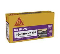 SIKA - Kit Traitement contre les Remontées Capillaires / Remontées d'Humidité dans les Murs - SikaMur InjectoCream 100 Blanc 5m linéaire - Intérieur et Extérieur - Anti-moisissures