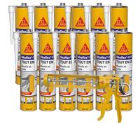 SIKA - Lot de 12 cartouches - Mastic joint et colle multi-usages - Sikaflex 11 FC Purform Blanc - Tout en un - Multisupports - Intérieur et extérieur - Idéal travaux de bricolage - 300ml
