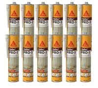 SIKA Lot de 12 mastics autonivelants Sikaflex Pro 3 - Gris béton - 300ml