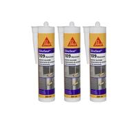 SIKA Lot de 3 Mastic Silicone Sikaseal 109 Menuiserie - Transparent - 300ml