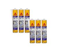 SIKA Lot de 6 Mastic-Colle à Prise Rapide Sikaflex High Tack - Blanc - 300ml
