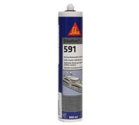 Sika Mastic Sikaflex 591 – Joint flexible marine noir, sans solvant, intérieur/extérieur – 300 ml