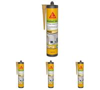 SIKA - Mastic acrylique - SikaSeal-188 Finition Intérieure bois clair - Joint statique de finition et calfeutrement - Usage intérieur - 300 ml (Lot de 4)