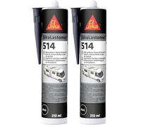 SIKA - Mastic butyle thixotrope pour étanchéité démontable - SikaLastomer-514, Noir - Joints faciles à appliquer - Non polymérisant - Idéal pour caravanes et camping-cars - 310ml (Lot de 2)