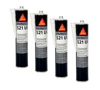 SIKA - Mastic-colle multi-usage - Sikaflex 521 UV - Blanc - 4x300ml