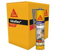 SIKA - Mastic-colle multi-usages - Sikaflex PRO 11 FC Purform, Gris - Mastic polyuréthane PU tout en 1 - Mastic multi-matériaux - Mastic étanche intérieur et extérieur - Carton de 12 cartouches 300 ml