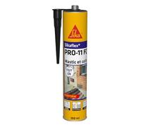 SIKA - Mastic-colle multi-usages - Sikaflex PRO 11 FC Purform, Noir - Mastic polyuréthane PU tout en 1 - Multi-matériaux - Etanche - intérieur et extérieur - 300 ml