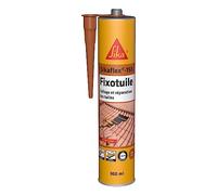 SIKA - Mastic-colle souple polyuréthane - Sikaflex-155 Fixotuile Purform terre cuite - Réparation et collage de tuiles - Tous types de tuiles - 300 ml